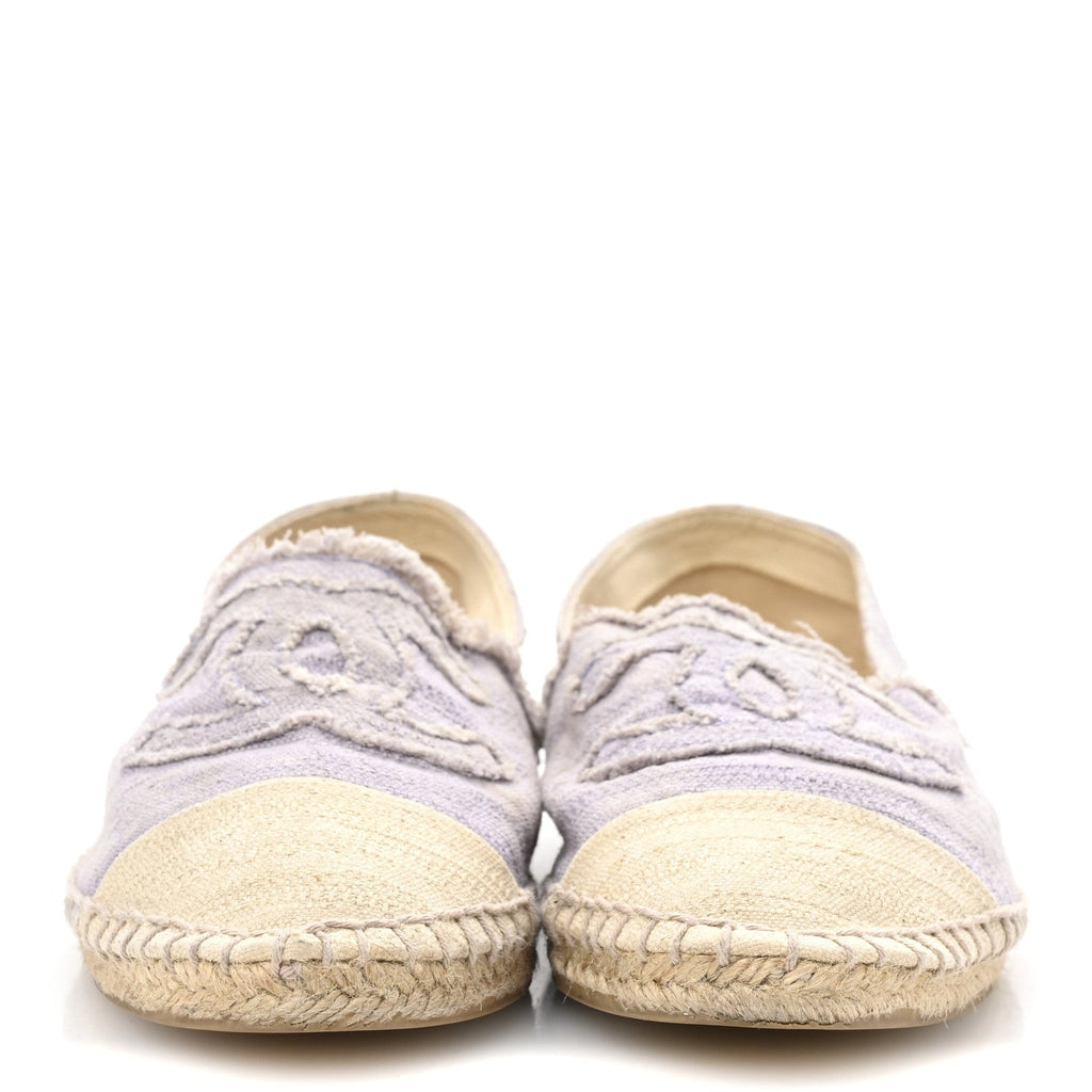 Toile CC Cap Toe Espadrilles 38 Ecru Purple