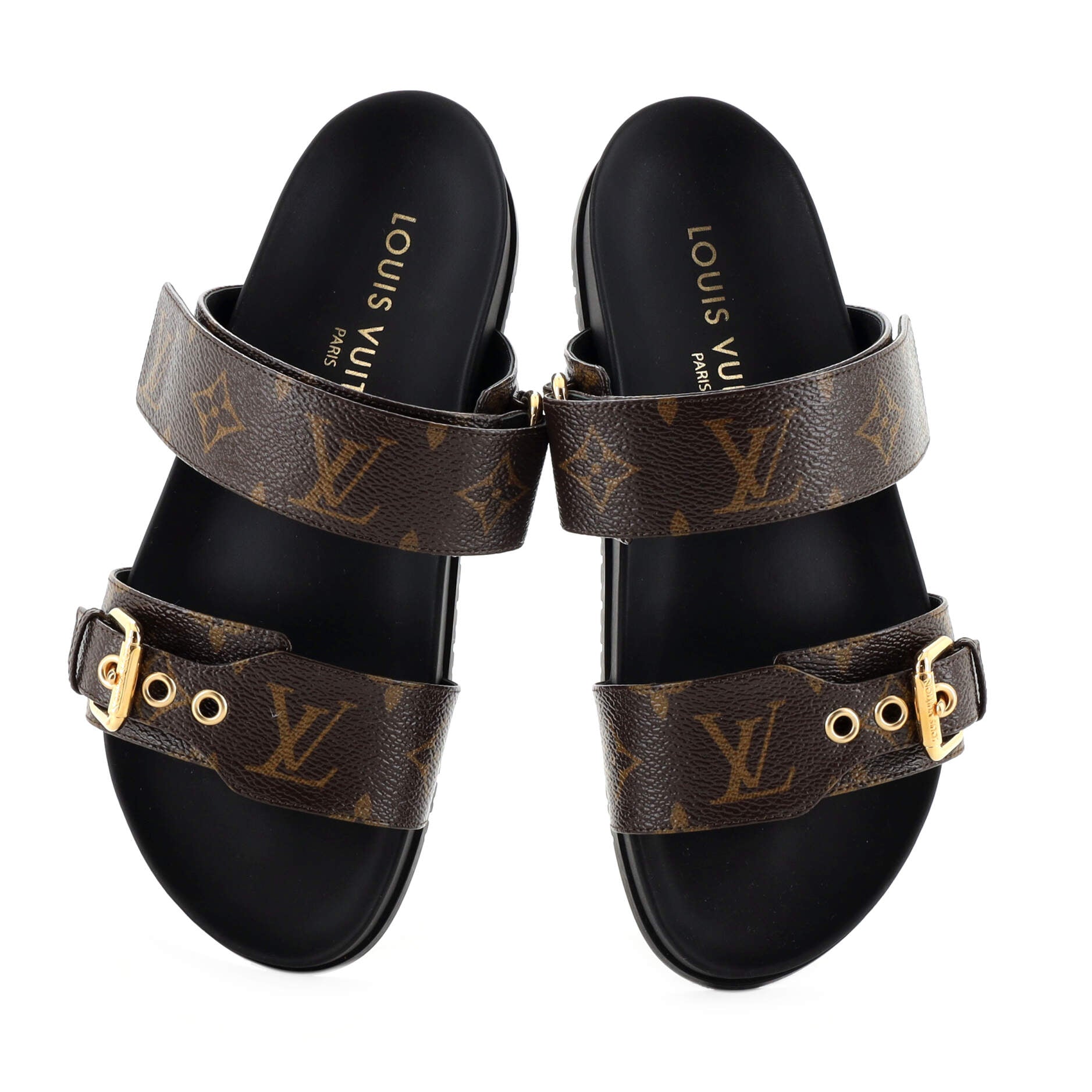 Women's Bom Dia Flat Mules Monogram Canvas