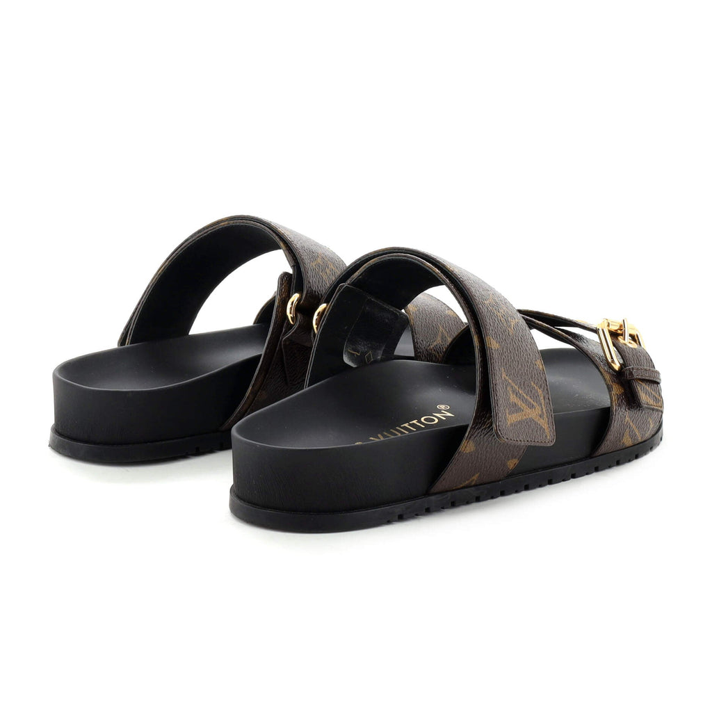 Women's Bom Dia Flat Mules Monogram Canvas