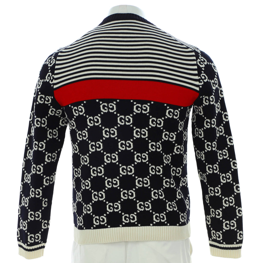 Men's GG Striped Crewneck Sweater Cotton