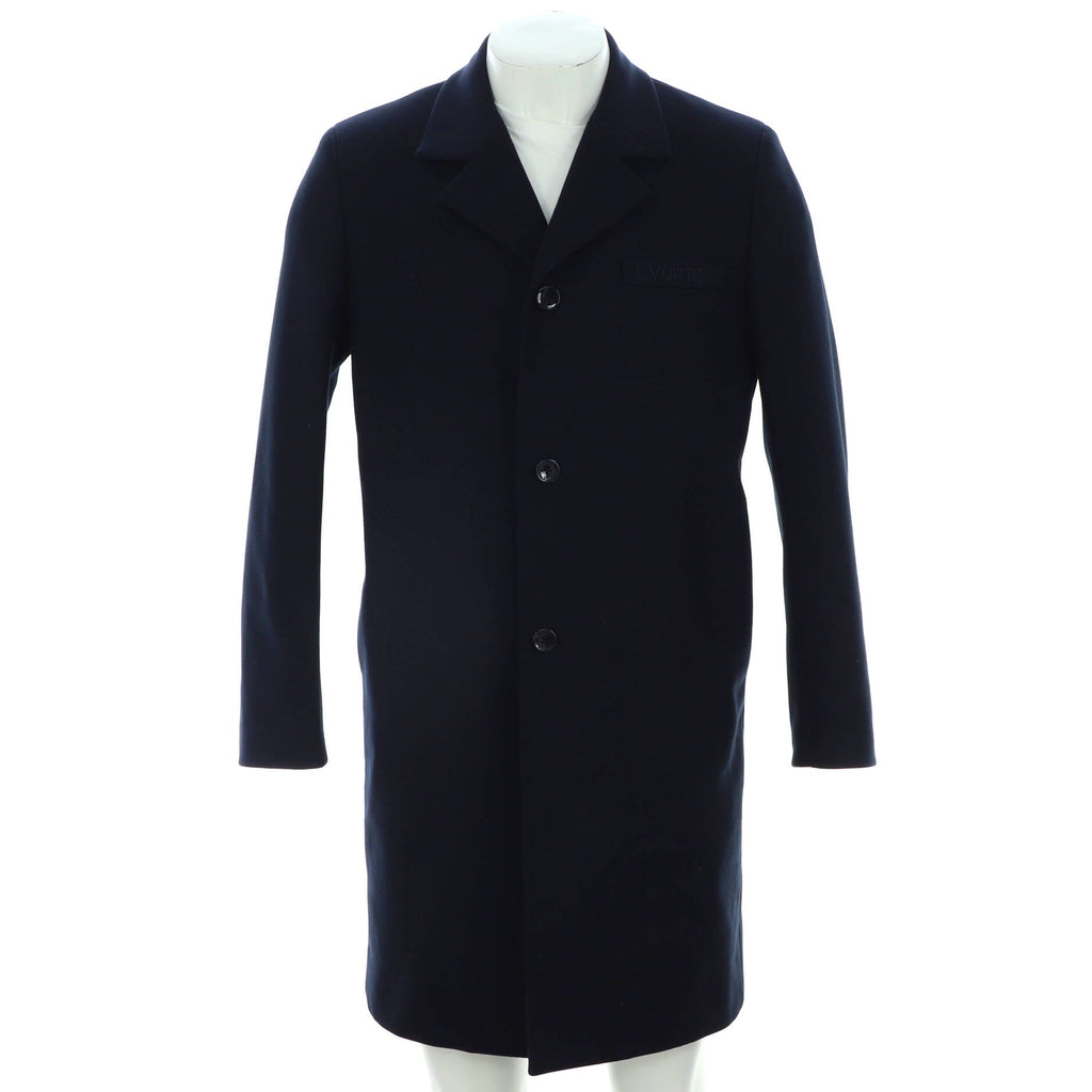 Men's Flower Embossed Coat Wool Blend