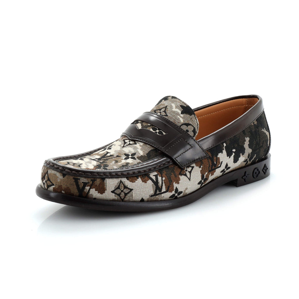 Men's LV Loafers Monogram Tapestry Canvas