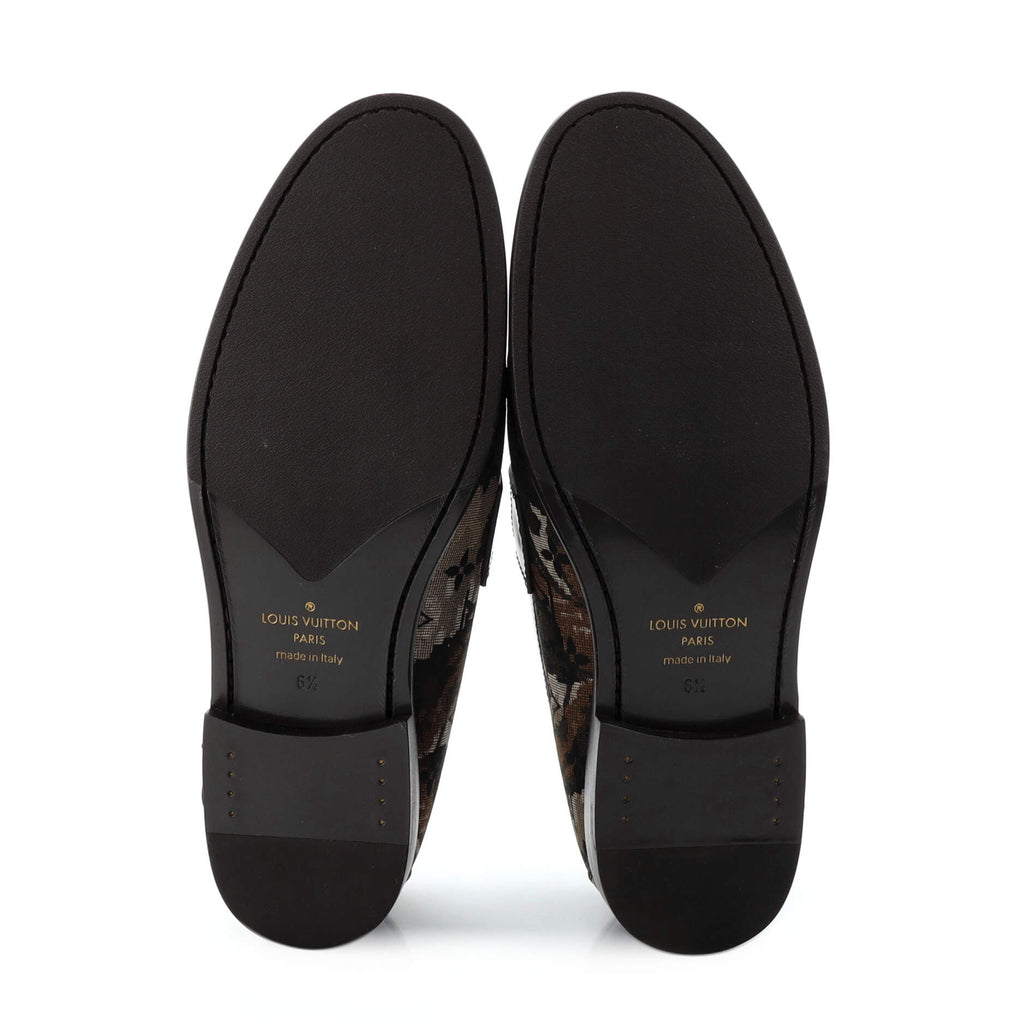 Men's LV Loafers Monogram Tapestry Canvas