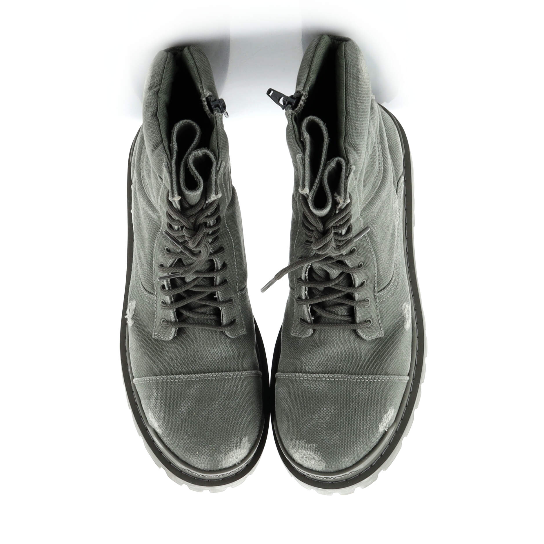 Men's Strike Lace Up Combat Boots Canvas