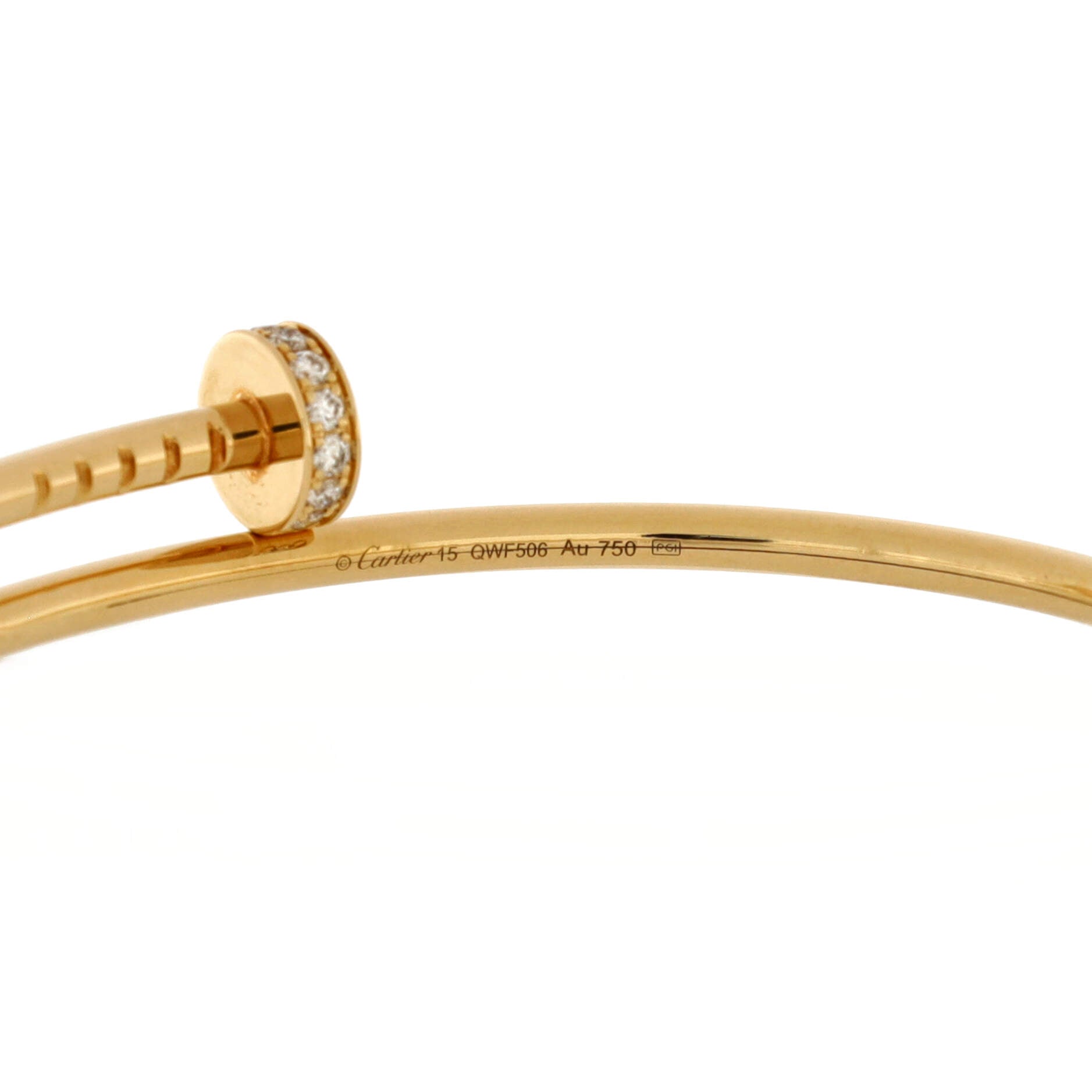 Juste un Clou Bracelet 18K Yellow Gold with Diamonds Small
