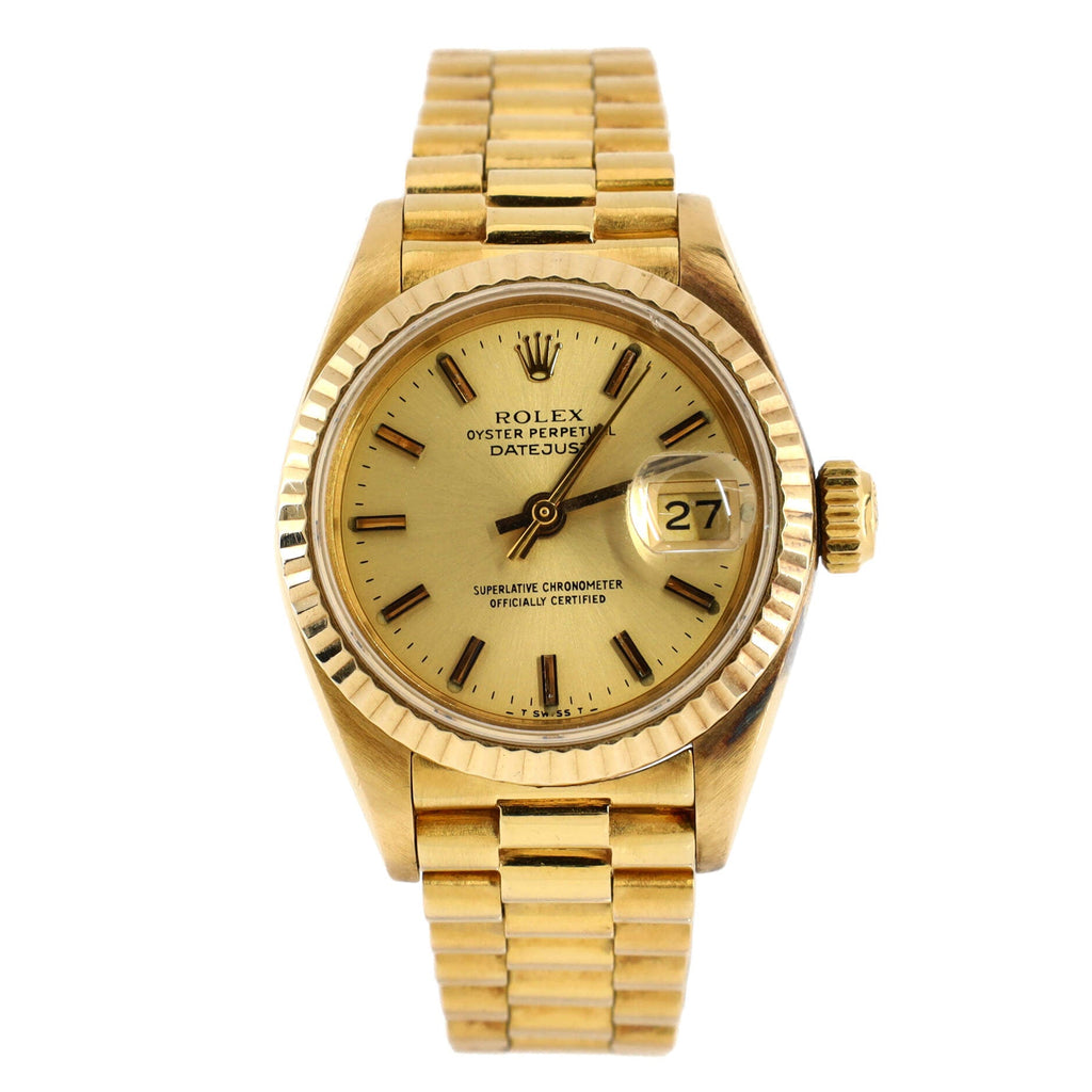 Oyster Perpetual President Datejust Automatic Watch Yellow Gold 26