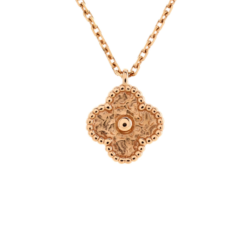 Sweet Alhambra Pendant Necklace 18K Rose Gold