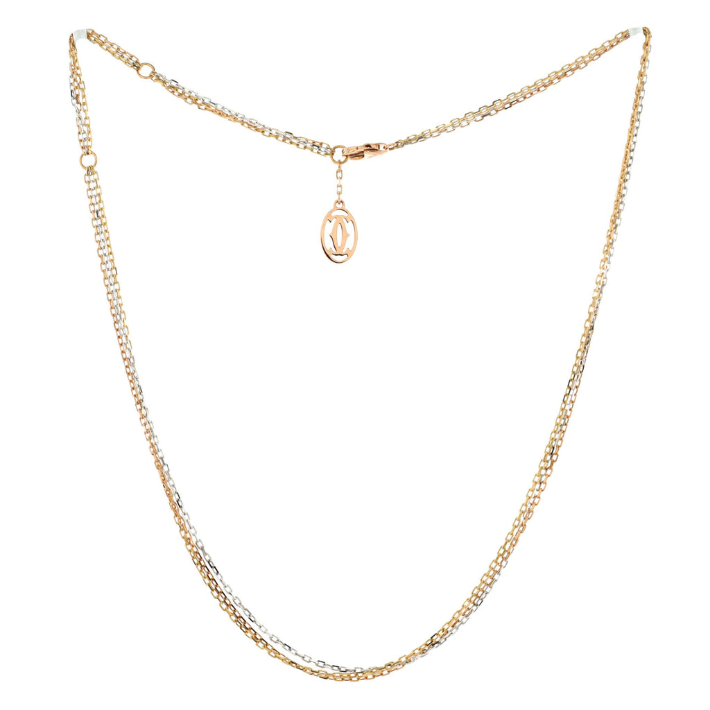 Trinity Chain Necklace 18K Tricolor Gold