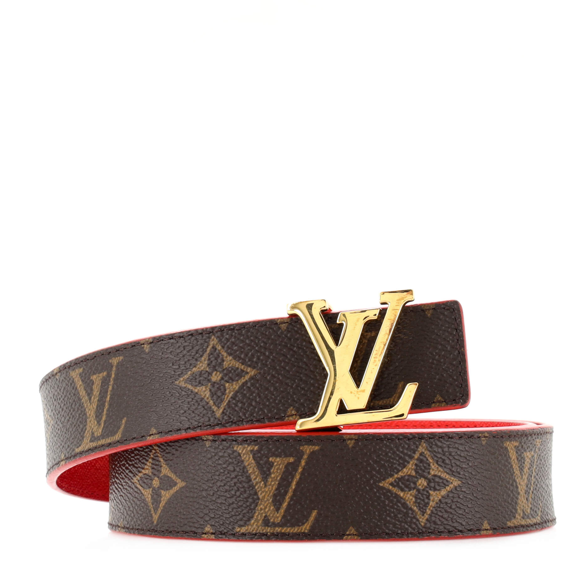 LV Initiales Reversible Belt Monogram Canvas and Leather Medium 75