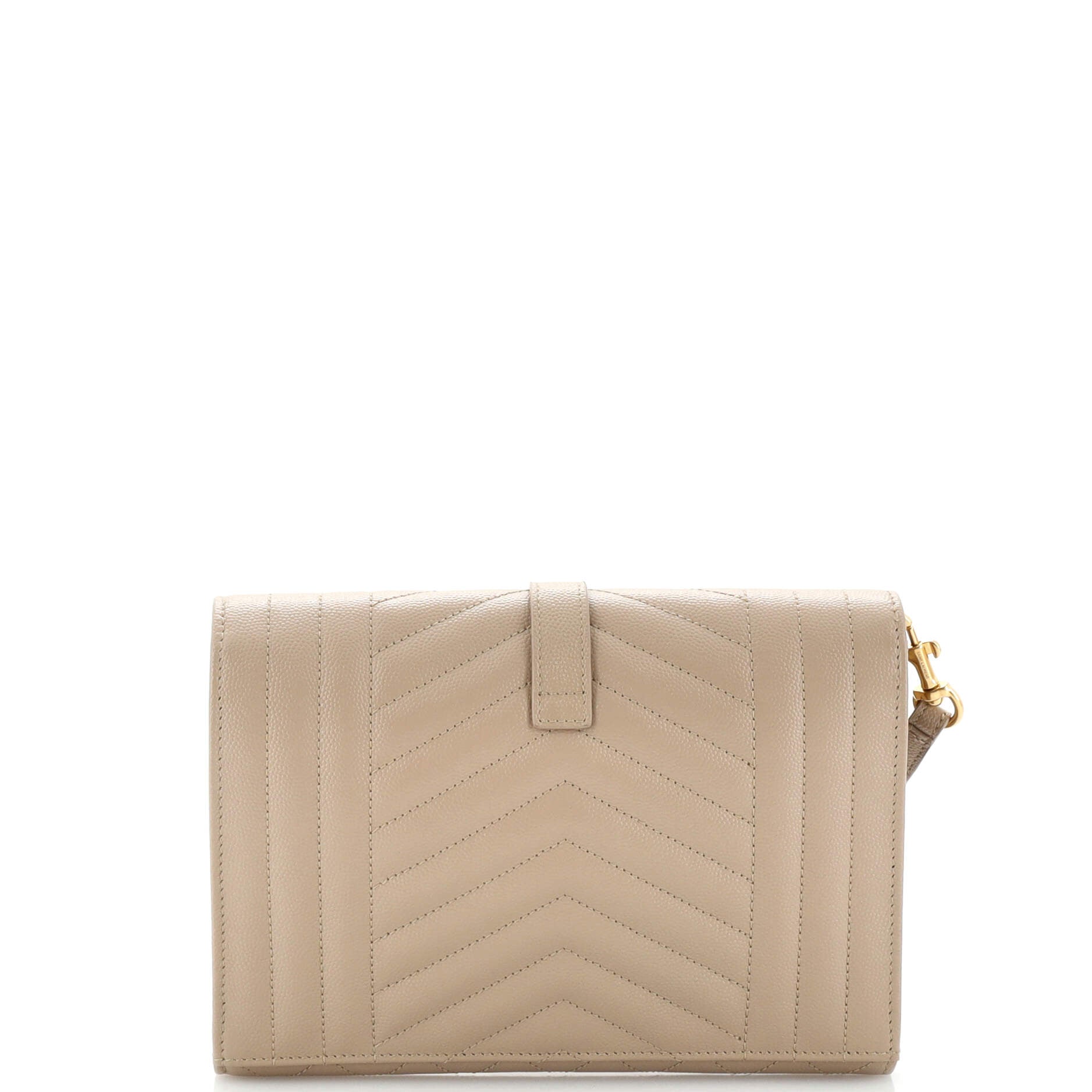 Classic Monogram Envelope Wristlet Clutch Mixed Matelasse Leather