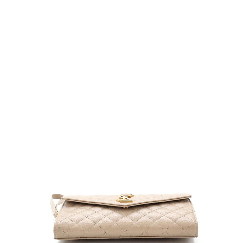 Classic Monogram Envelope Wristlet Clutch Mixed Matelasse Leather