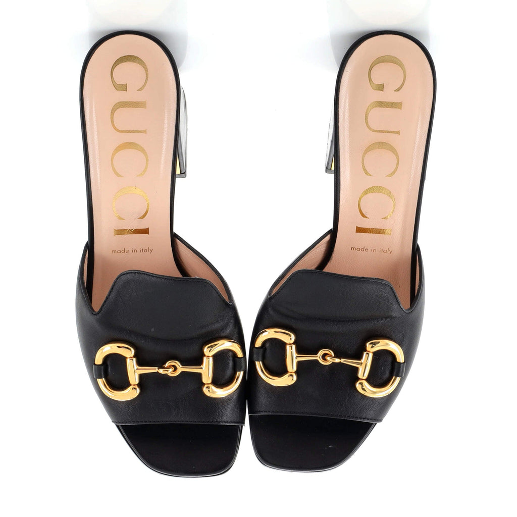 Women's Horsebit Block Heel Sandals Leather