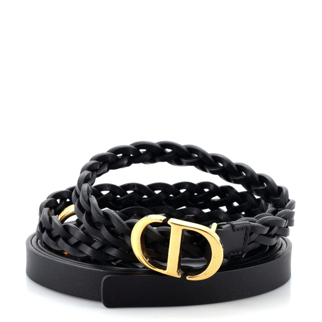 DiorDouble Belt Braided Leather Thin 75