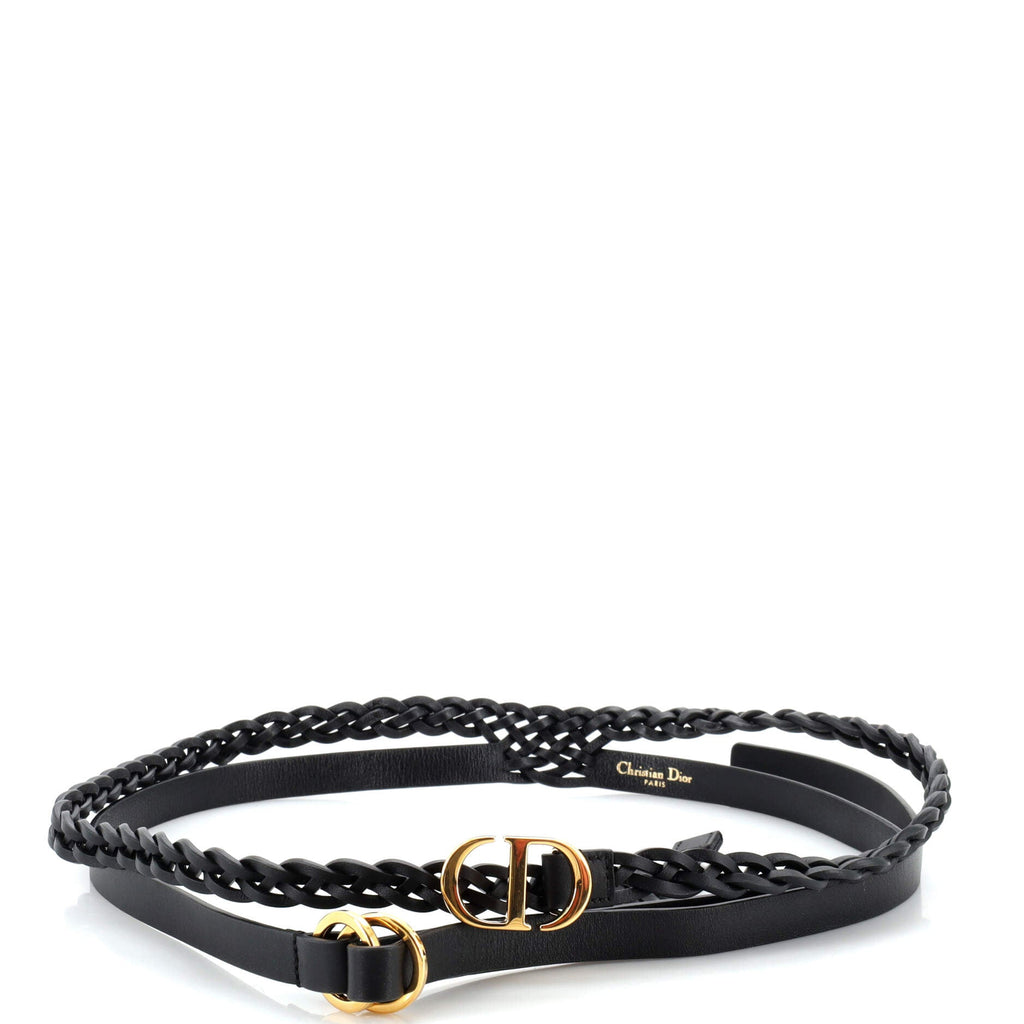DiorDouble Belt Braided Leather Thin 75