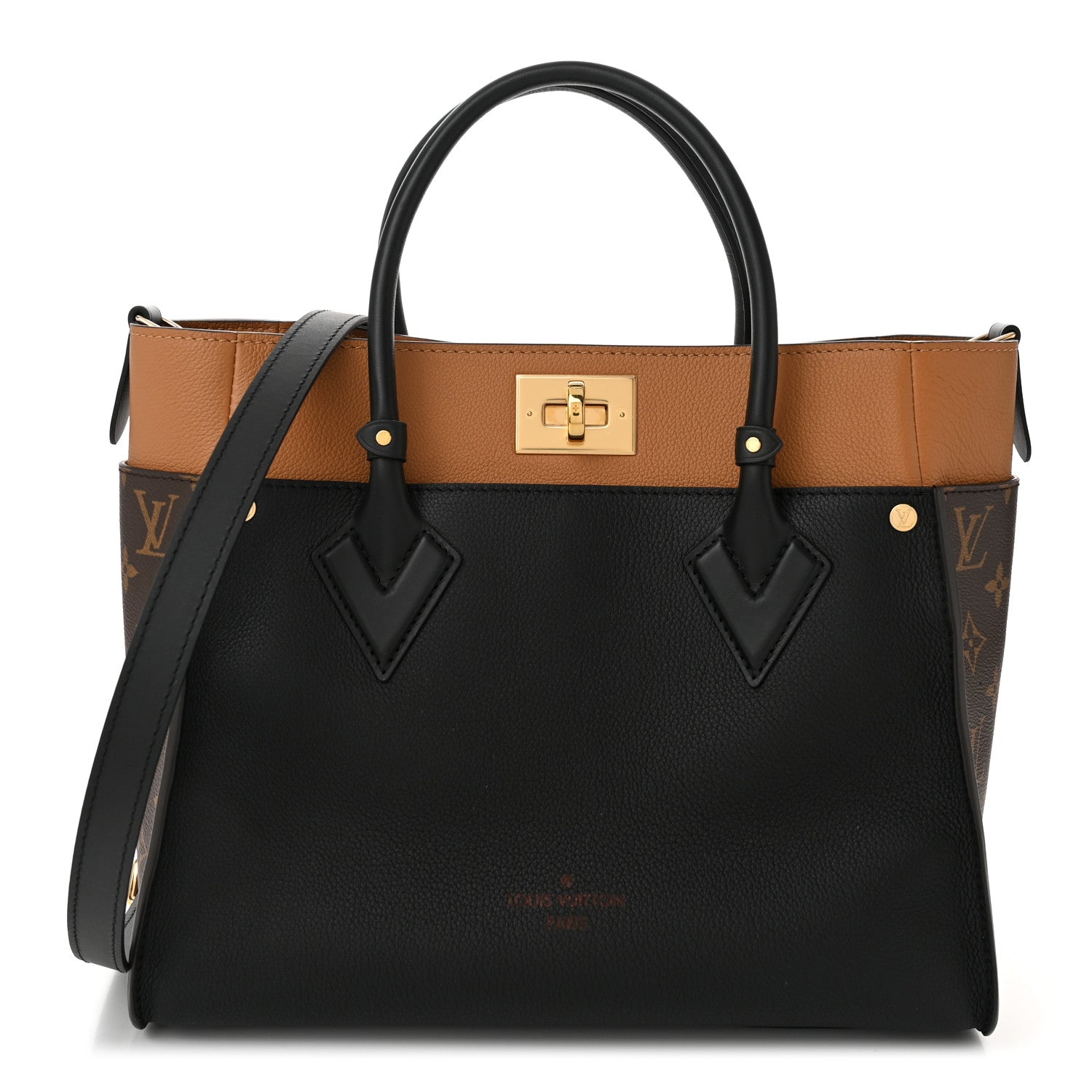 Calfskin Monogram On My Side Black