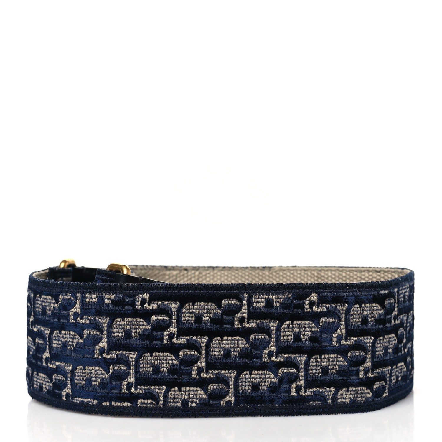Velvet Oblique Shoulder Strap Blue