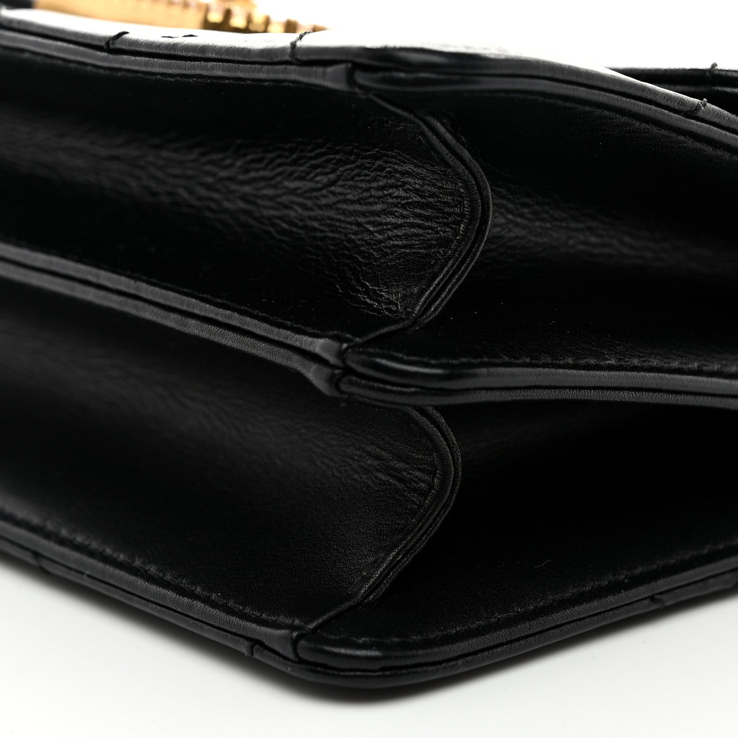 Calfskin Strass Quilted Mini Flap Black
