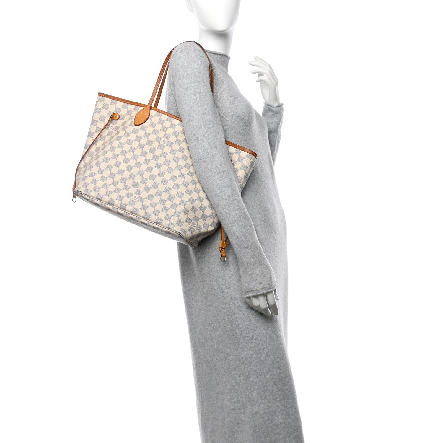 Damier Azur Neo Neverfull MM Rose Ballerine