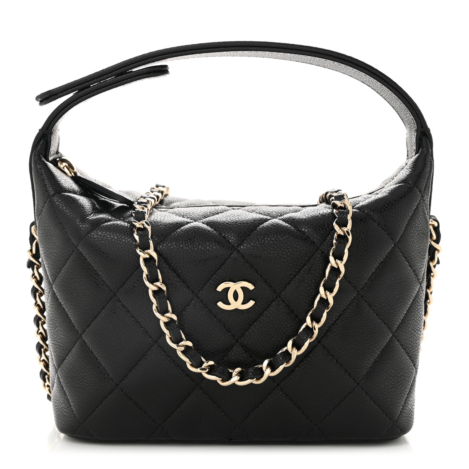 Caviar Quilted Hobo Black