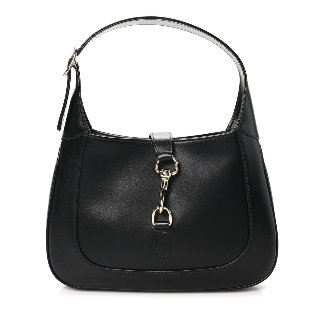 Boarded Dyana Lux Calfskin Small Jackie 1961 Hobo Black