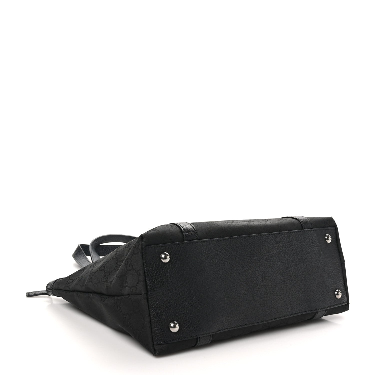 Nylon Monogram Medium Abbey Tote Black
