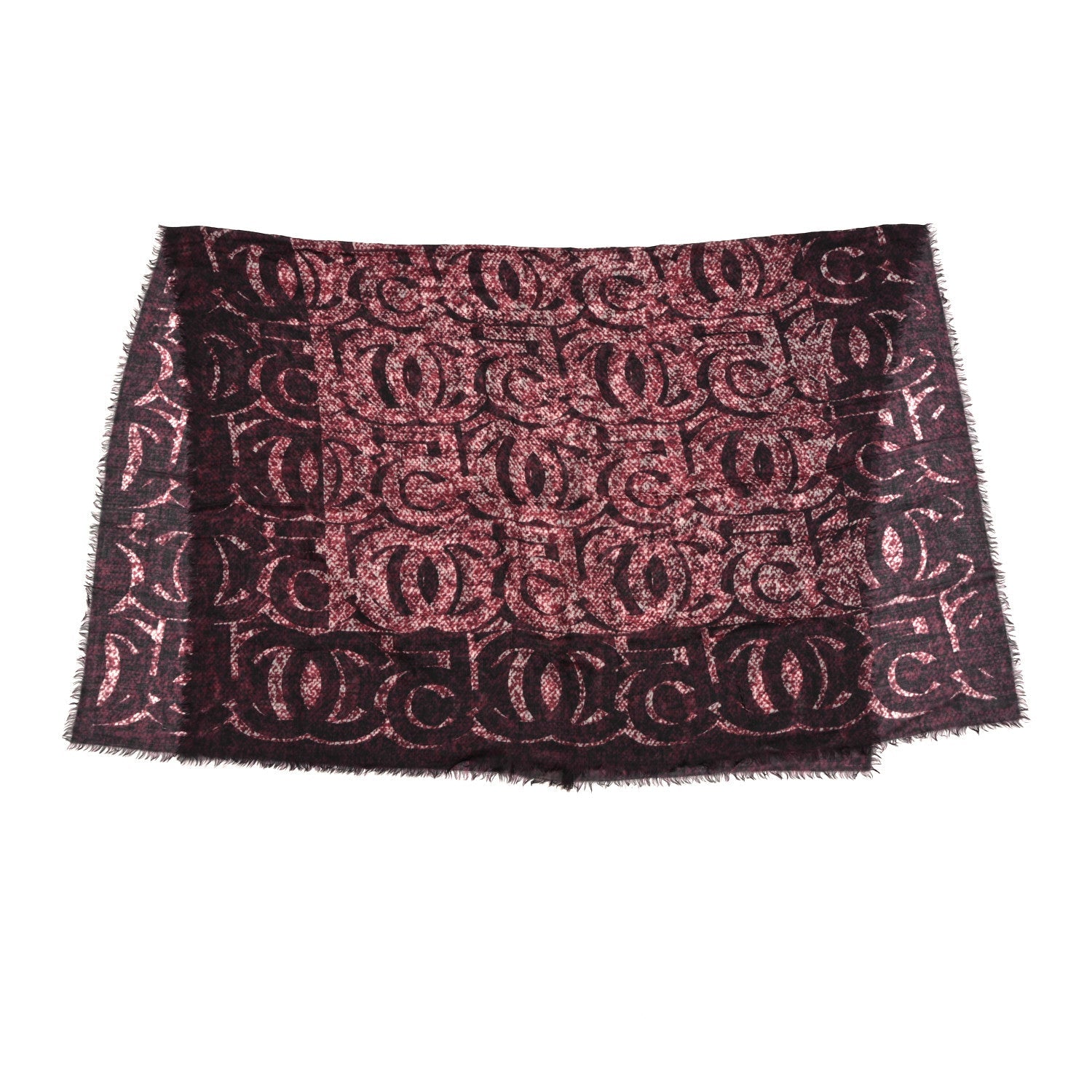 Cashmere Silk CC Logo Scarf Shawl Purple
