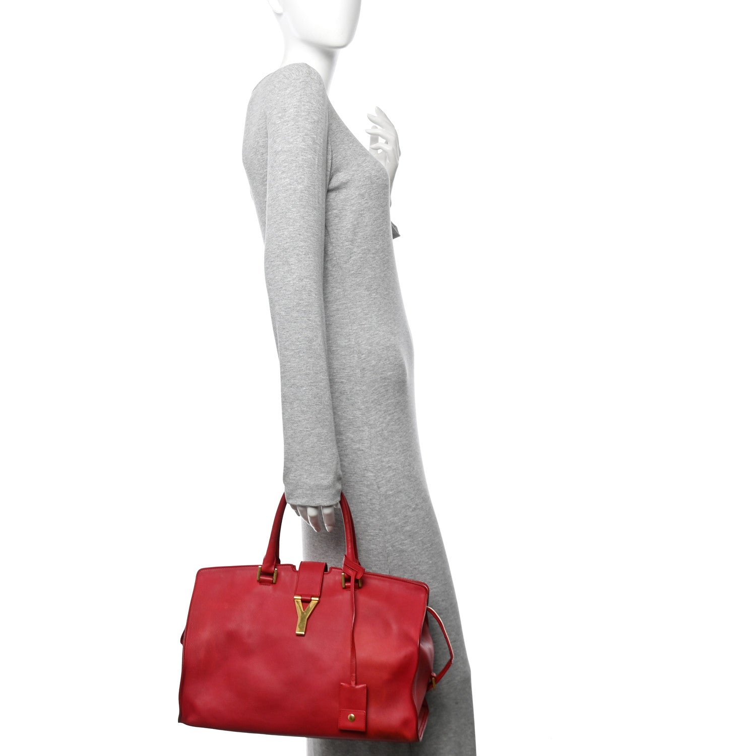 Calfskin Medium Classic Y Cabas Fuchsia