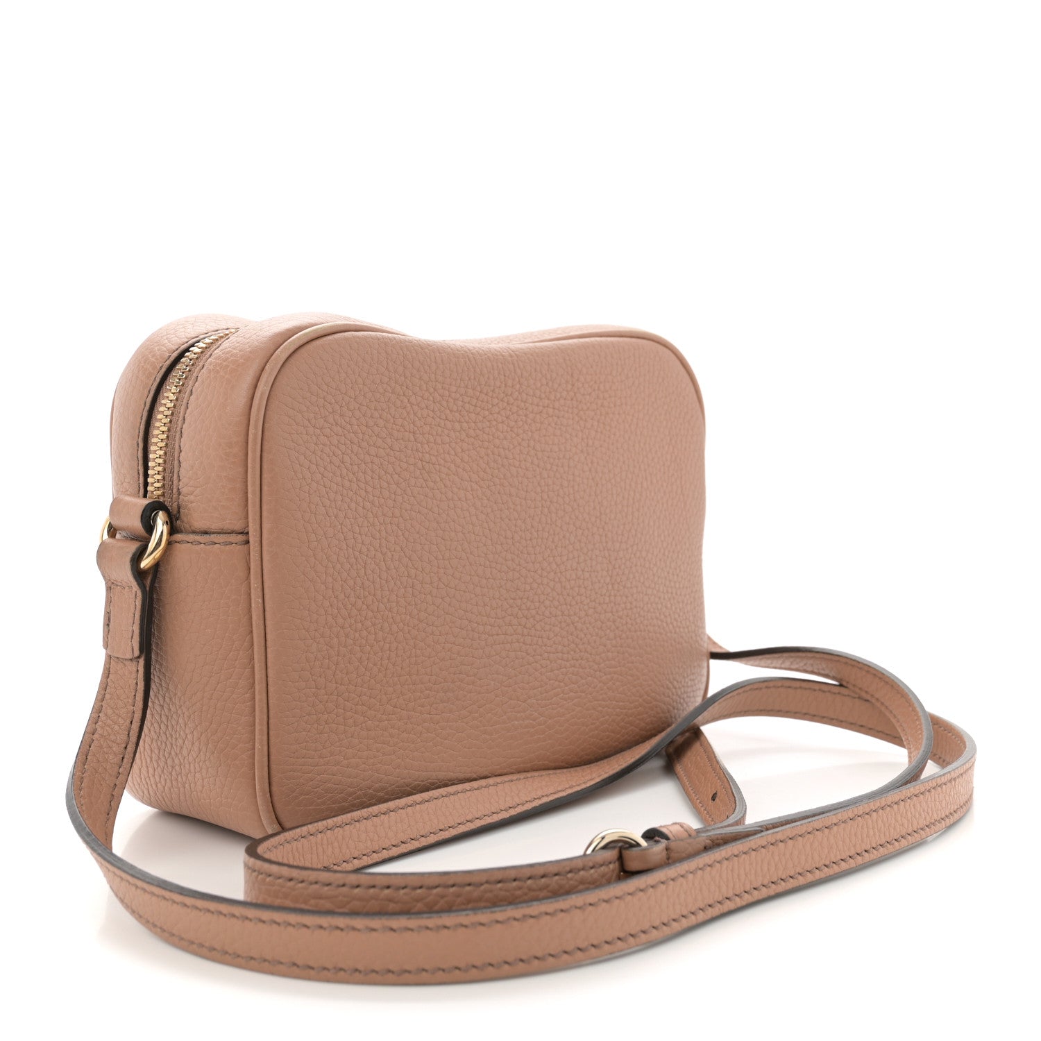 Pebbled Calfskin Small Soho Disco Bag Camelia