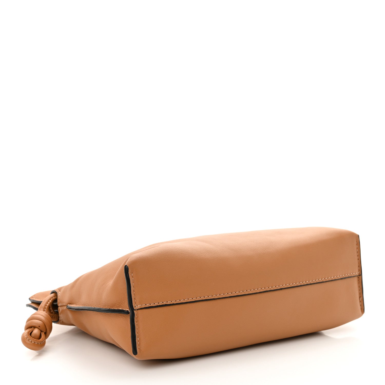 Nappa Calfskin Mini Flamenco Knot Clutch With Chain Warm Desert