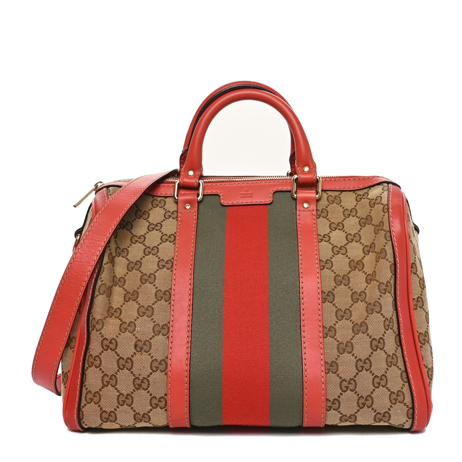 Monogram Vintage Web Medium Boston Pink