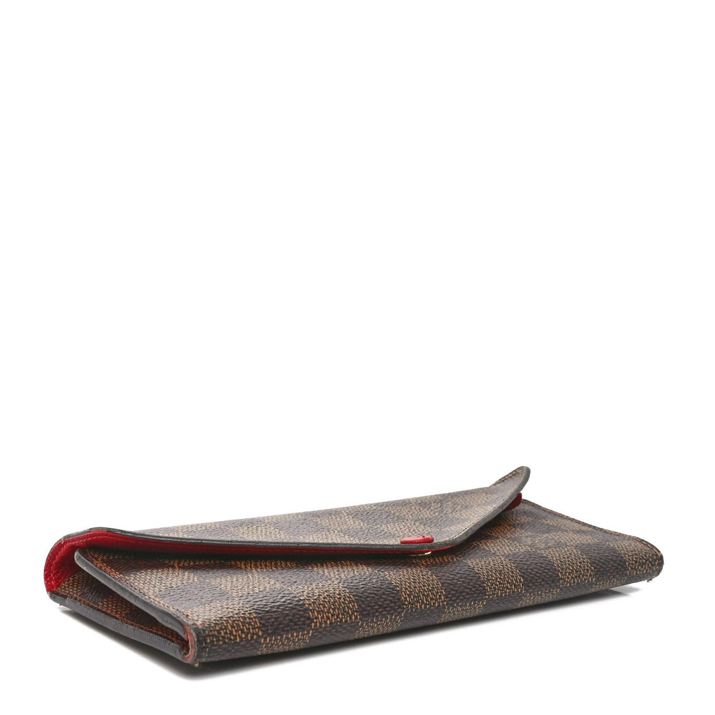 Damier Ebene Josephine Wallet Red
