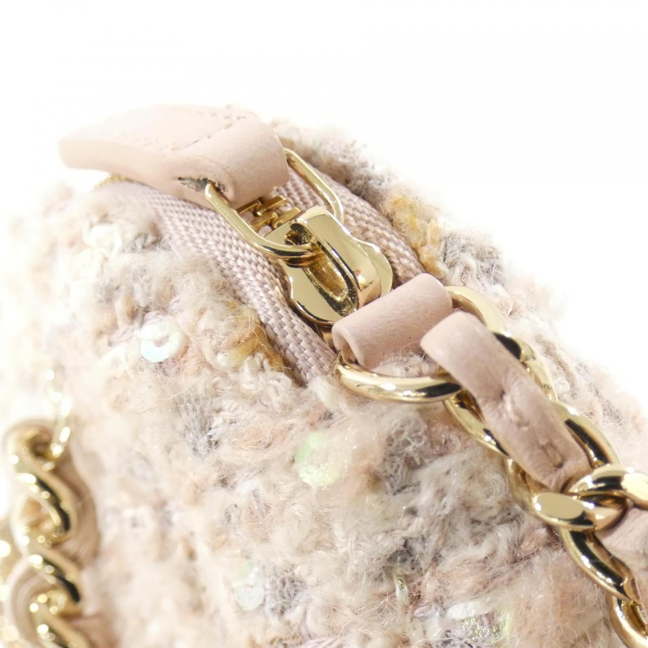 Chanel AP3354 Cotton Wool Tweed Chain Clutch