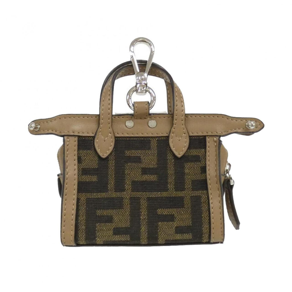 Fendi PEEK A BOO I SEE U FORTY8 NANO Canvas Leather Bag Charm