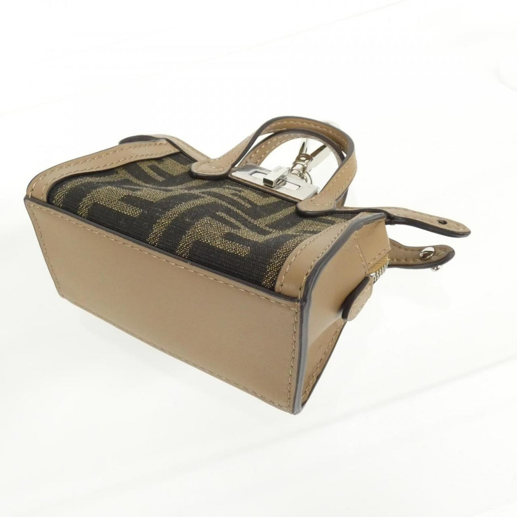Fendi PEEK A BOO I SEE U FORTY8 NANO Canvas Leather Bag Charm