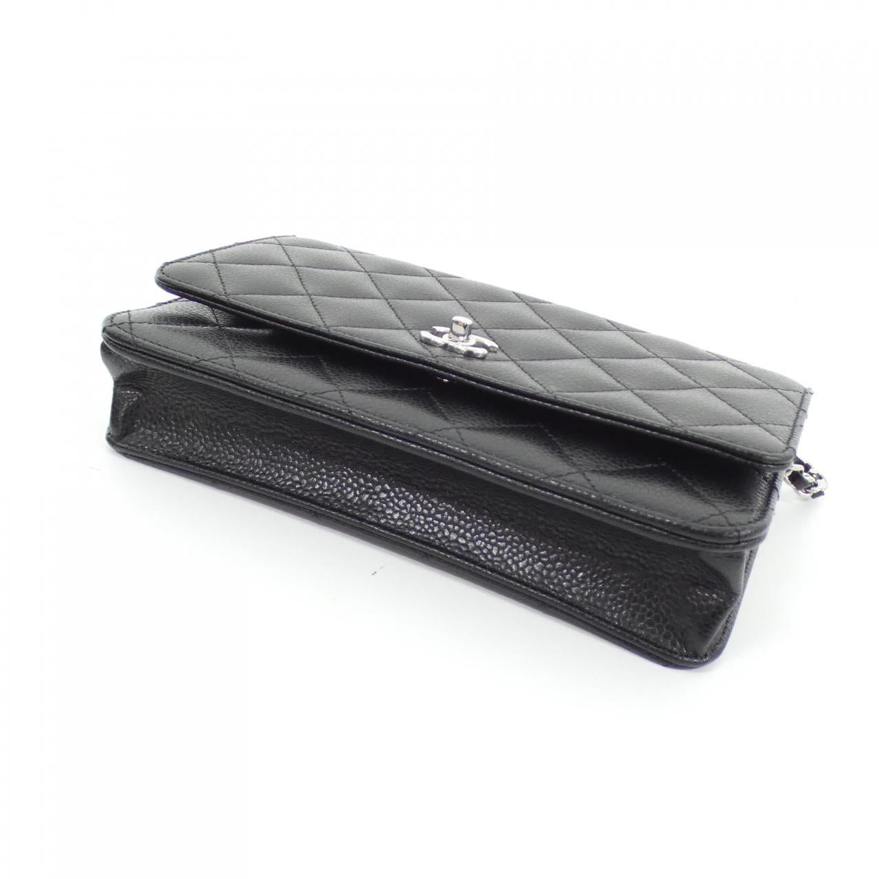 Chanel AP4241 Caviar Skin Chain Wallet