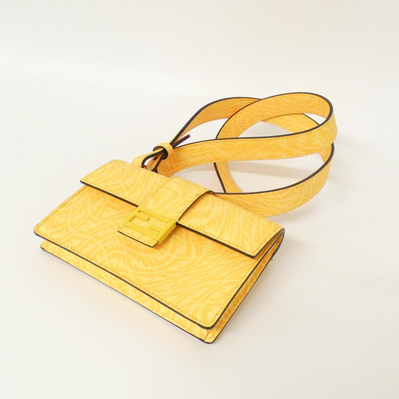 Fendi Baguette Coated Canvas Shoulder Bag
