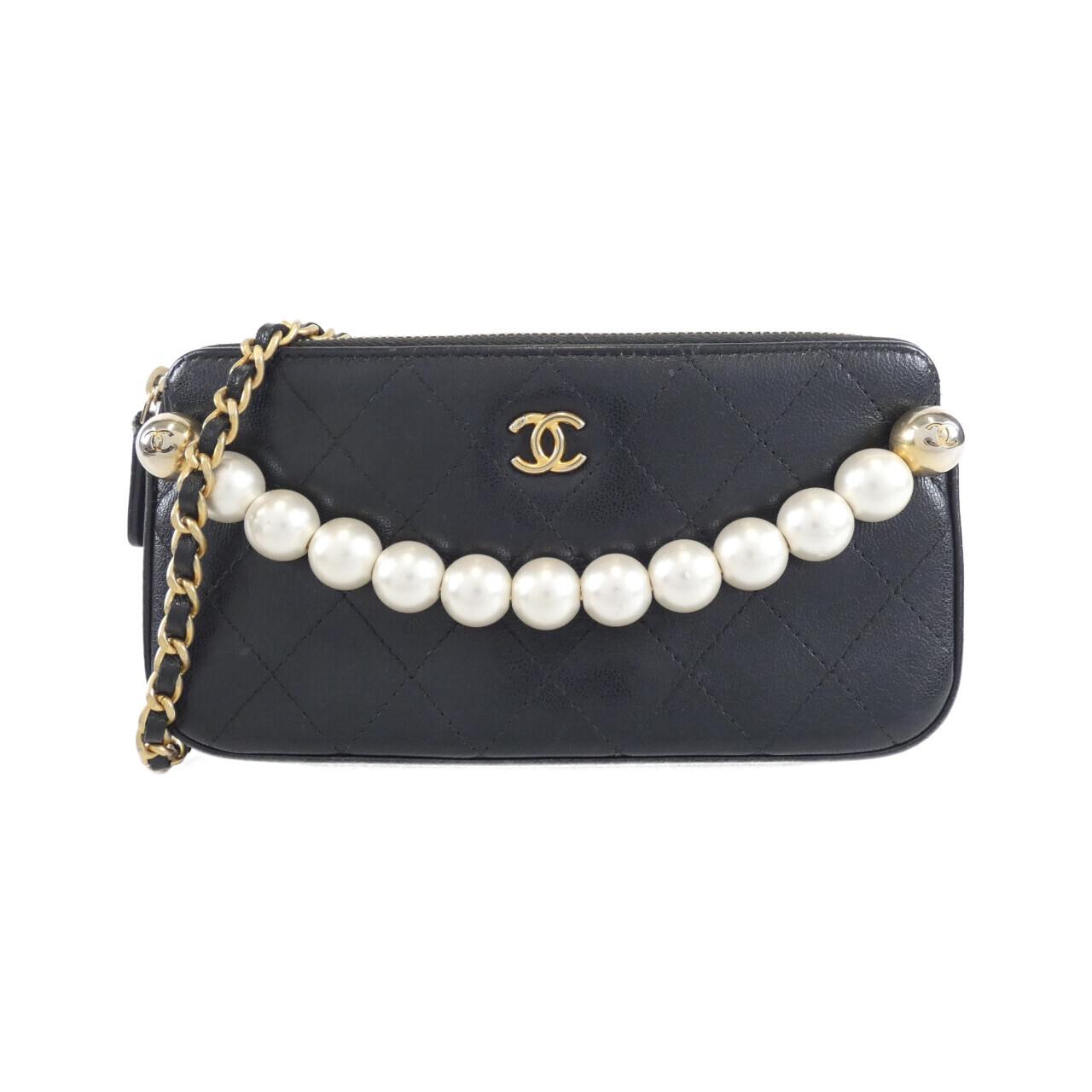Chanel AP0998 Calfskin Chain Wallet