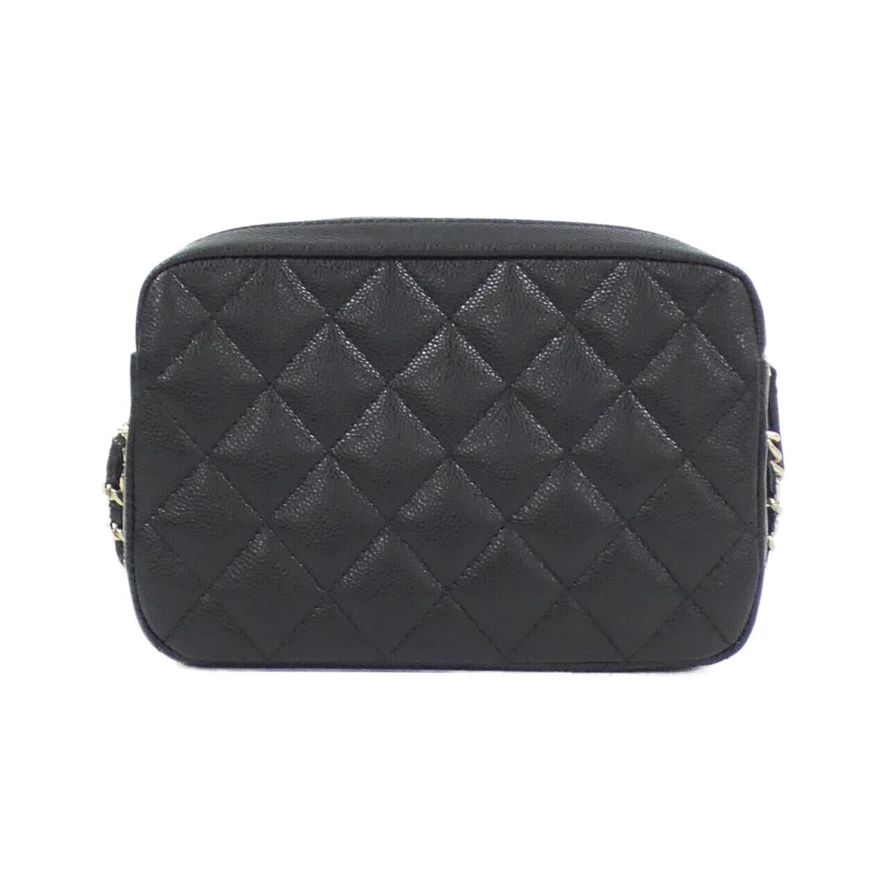 Chanel Timeless Classic Caviar Skin Chain Clutch