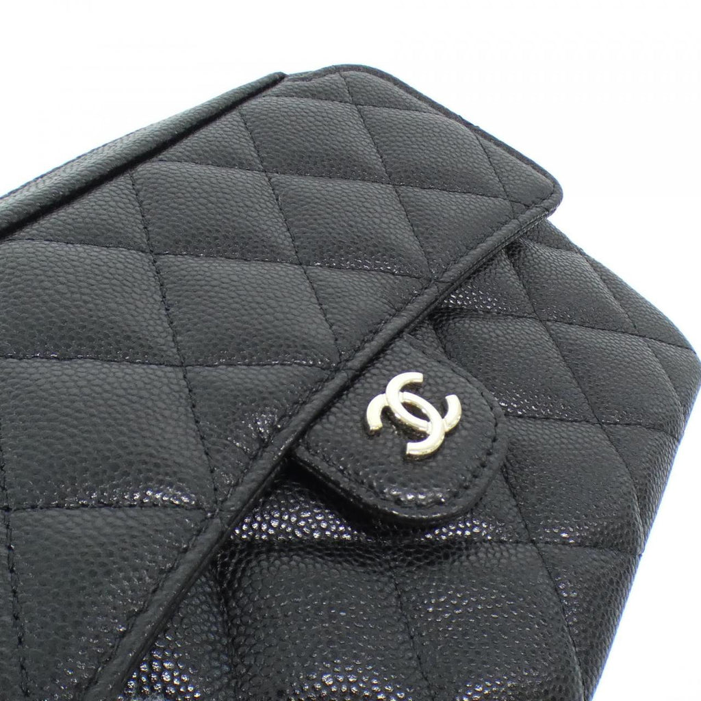 Chanel Timeless Classic Caviar Skin Chain Clutch