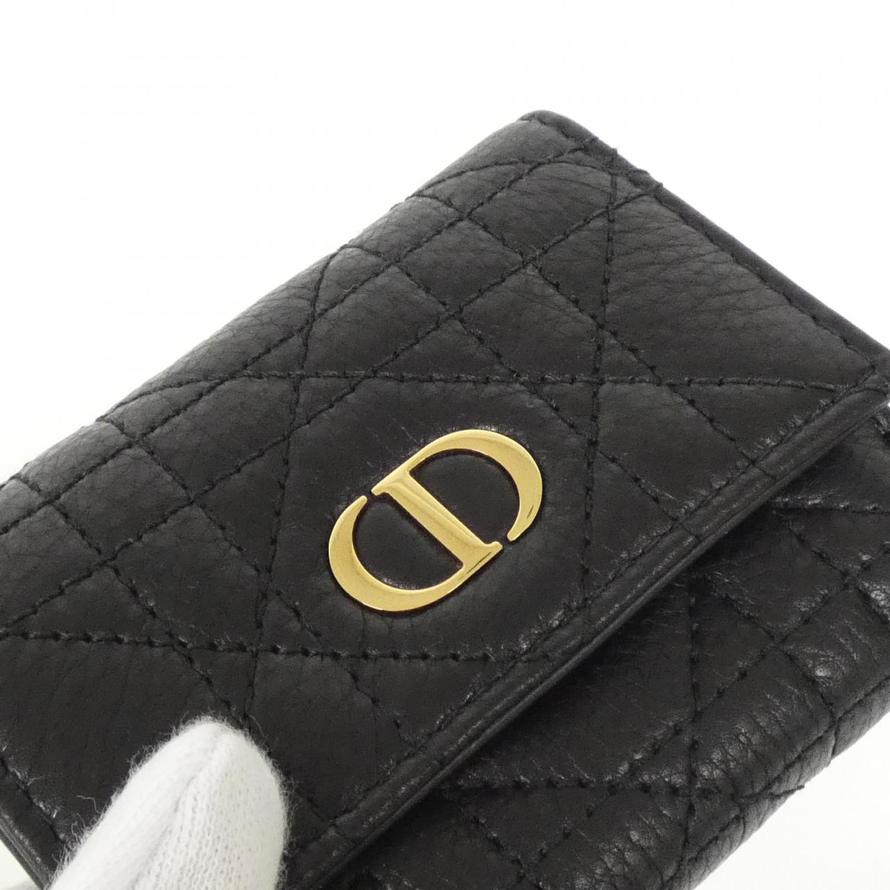Christian Dior DIOR CARO HIBISCUS Calfskin Wallet