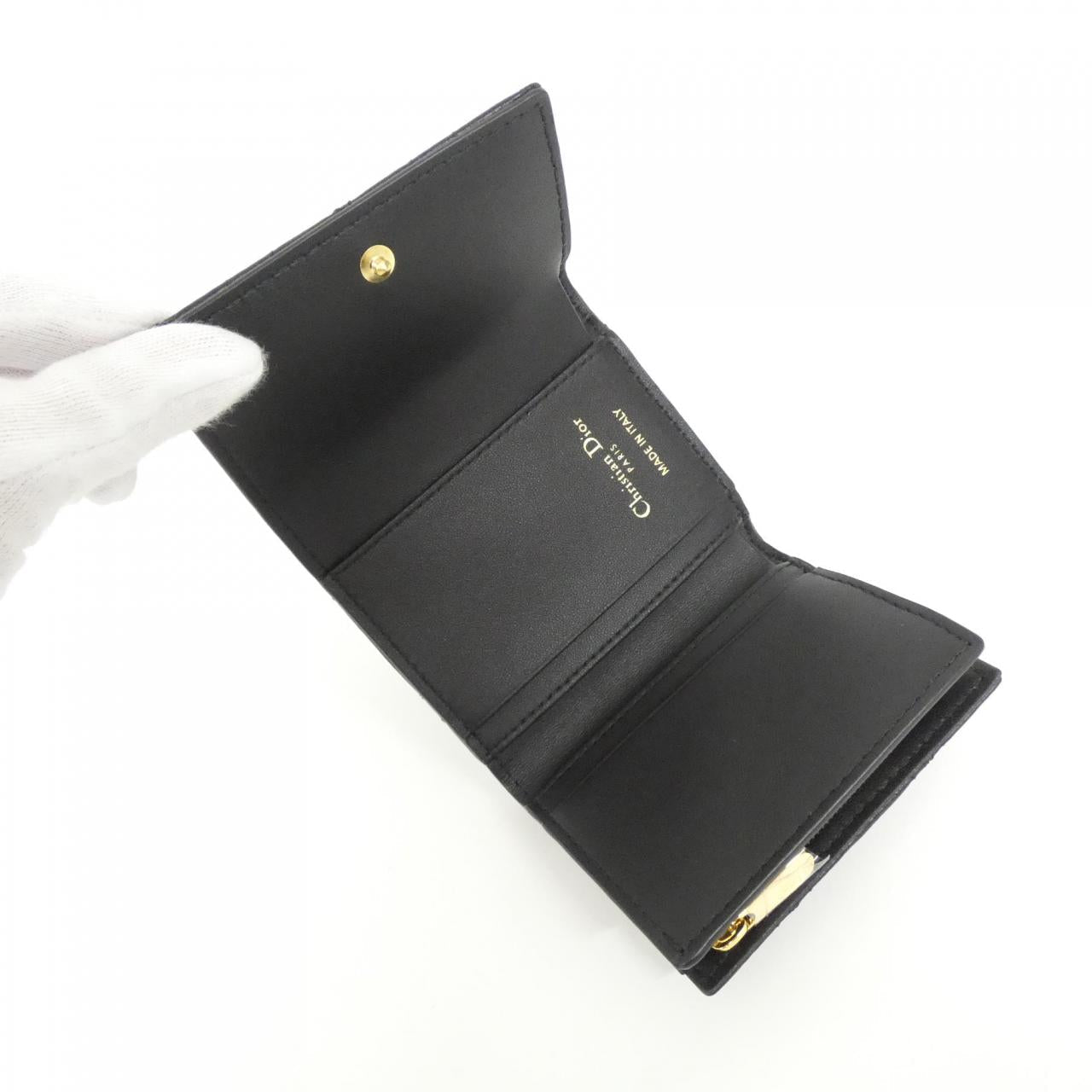 Christian Dior DIOR CARO HIBISCUS Calfskin Wallet