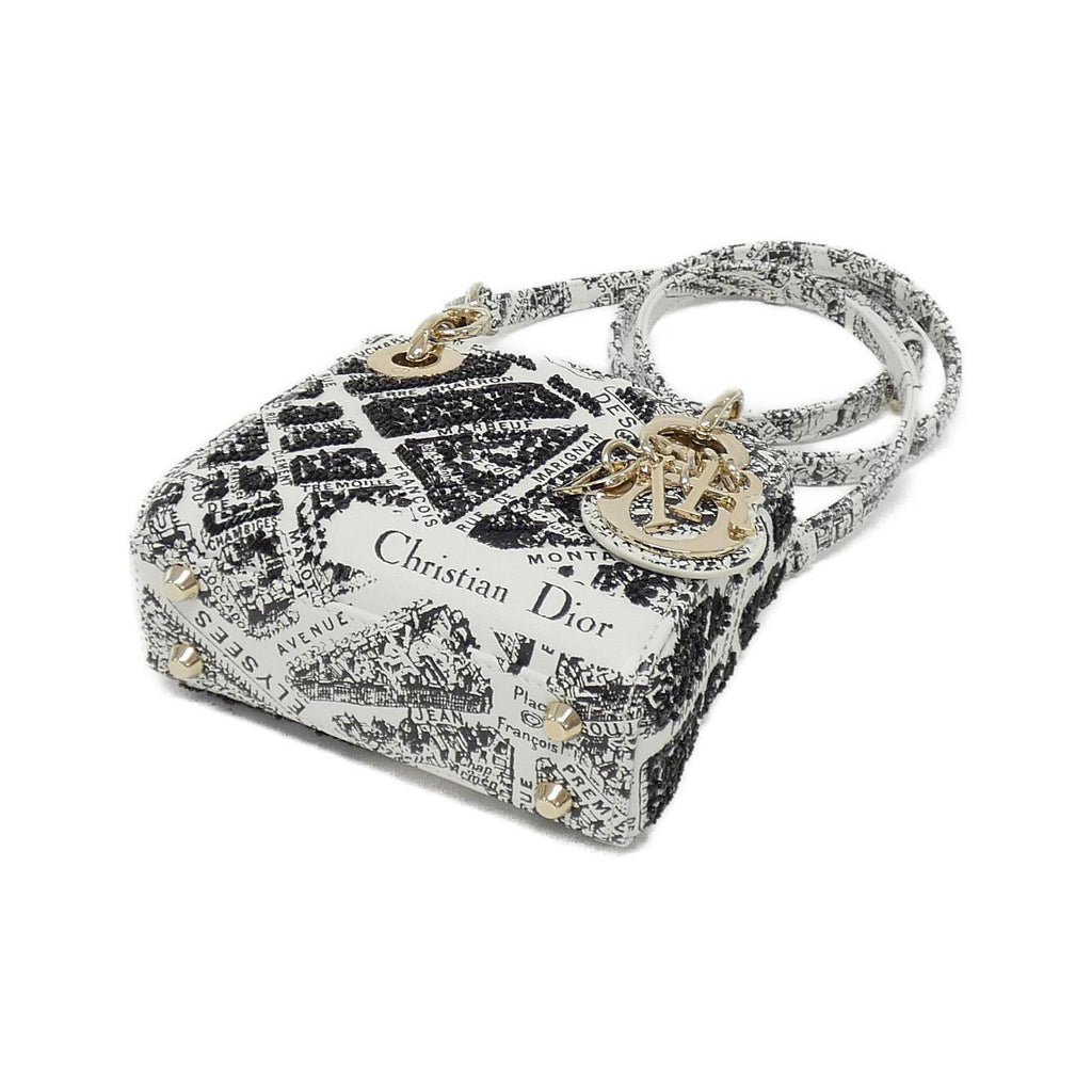 Christian Dior PLAN DE PARIS Lady Dior Leather Bag