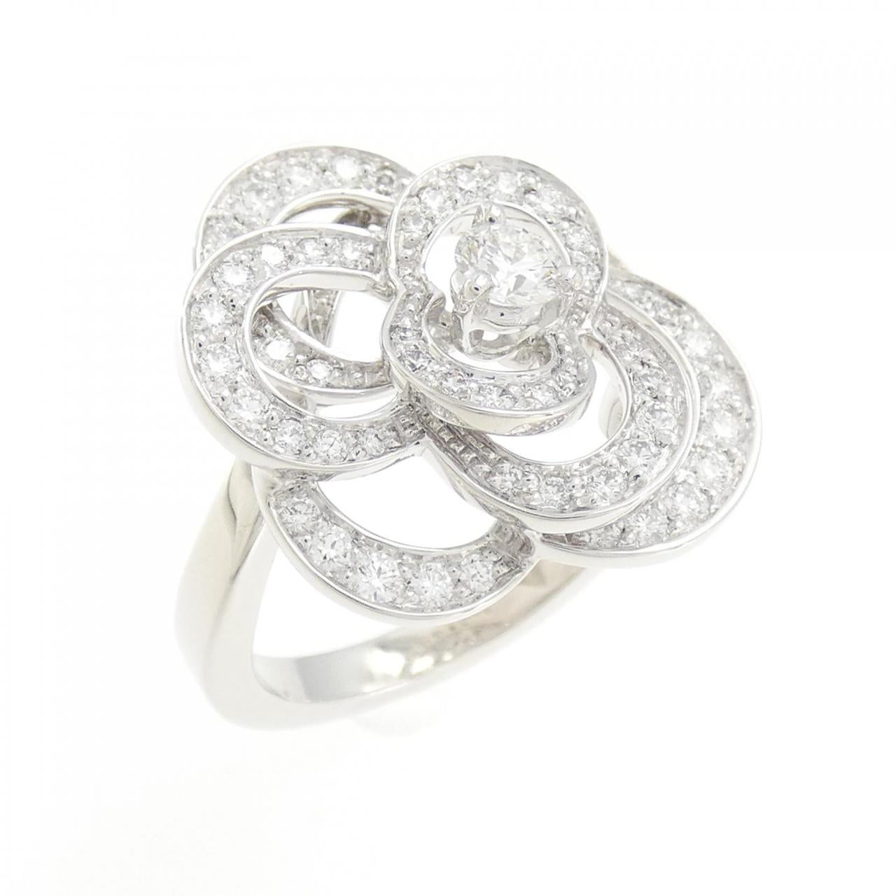 Chanel Camelia 750 White Gold Diamond Ring
