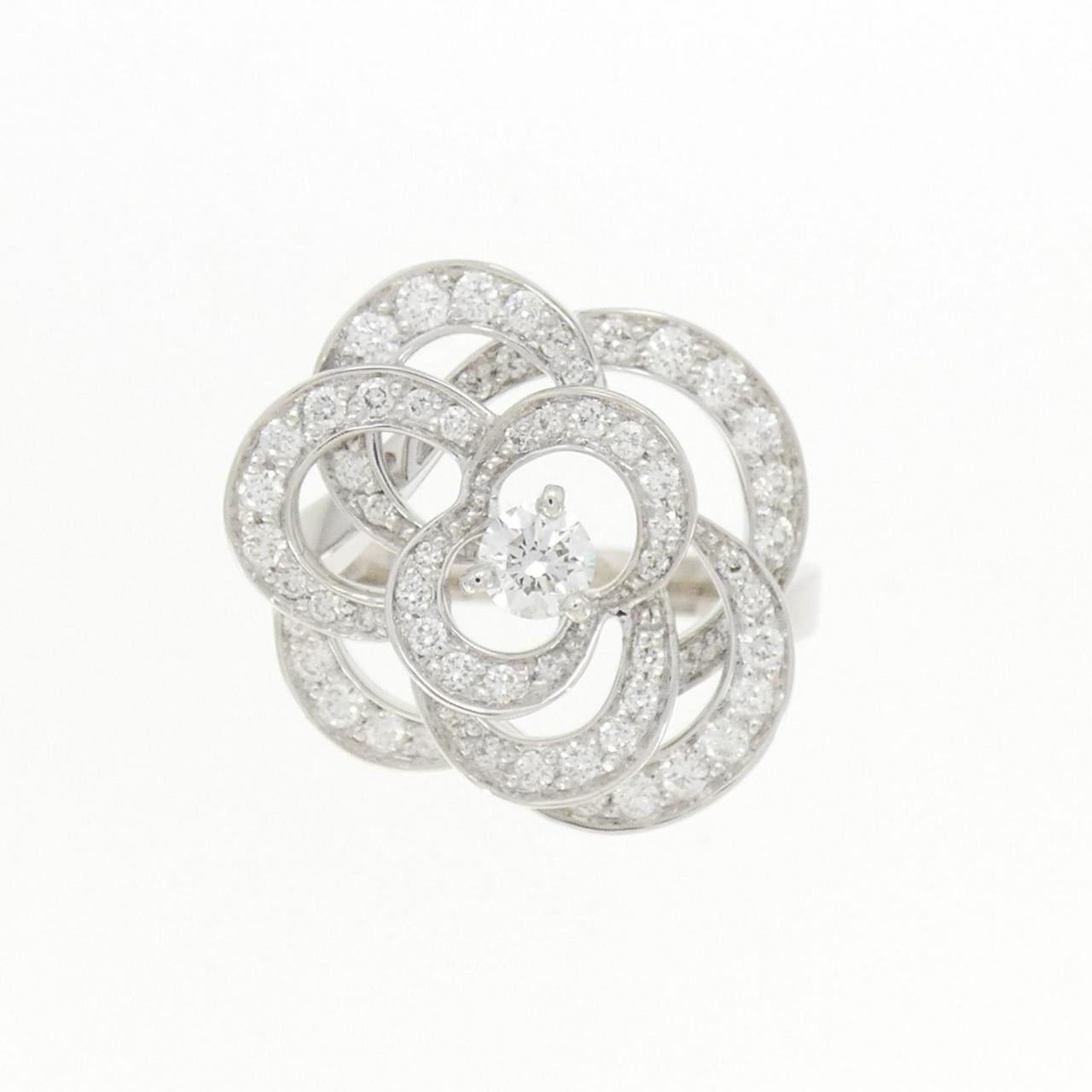 Chanel Camelia 750 White Gold Diamond Ring