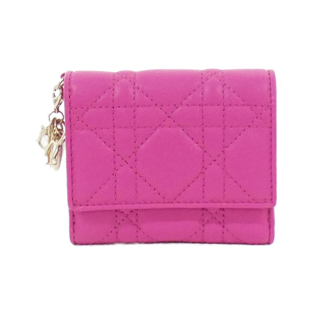 Christian Dior Lady Dior Lotus Wallet Lambskin Wallet