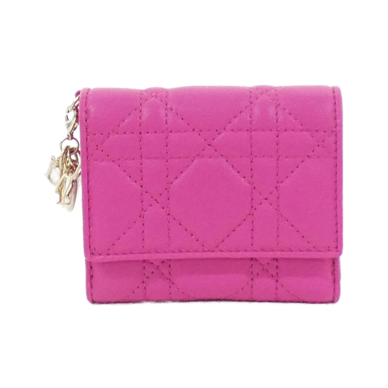 Christian Dior Lady Dior Lotus Wallet Lambskin Wallet