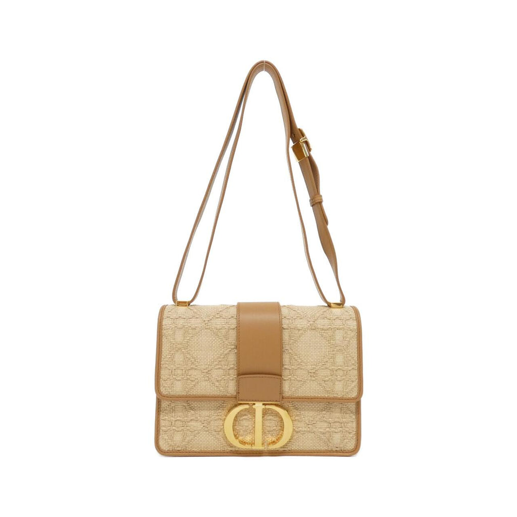 Christian Dior 30 Montaigne Raffia Shoulder Bag