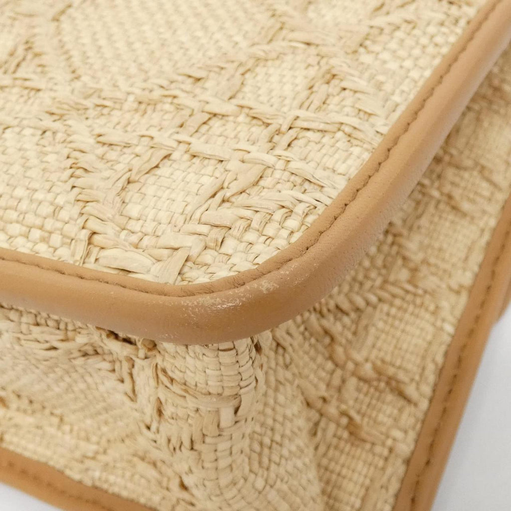 Christian Dior 30 Montaigne Raffia Shoulder Bag