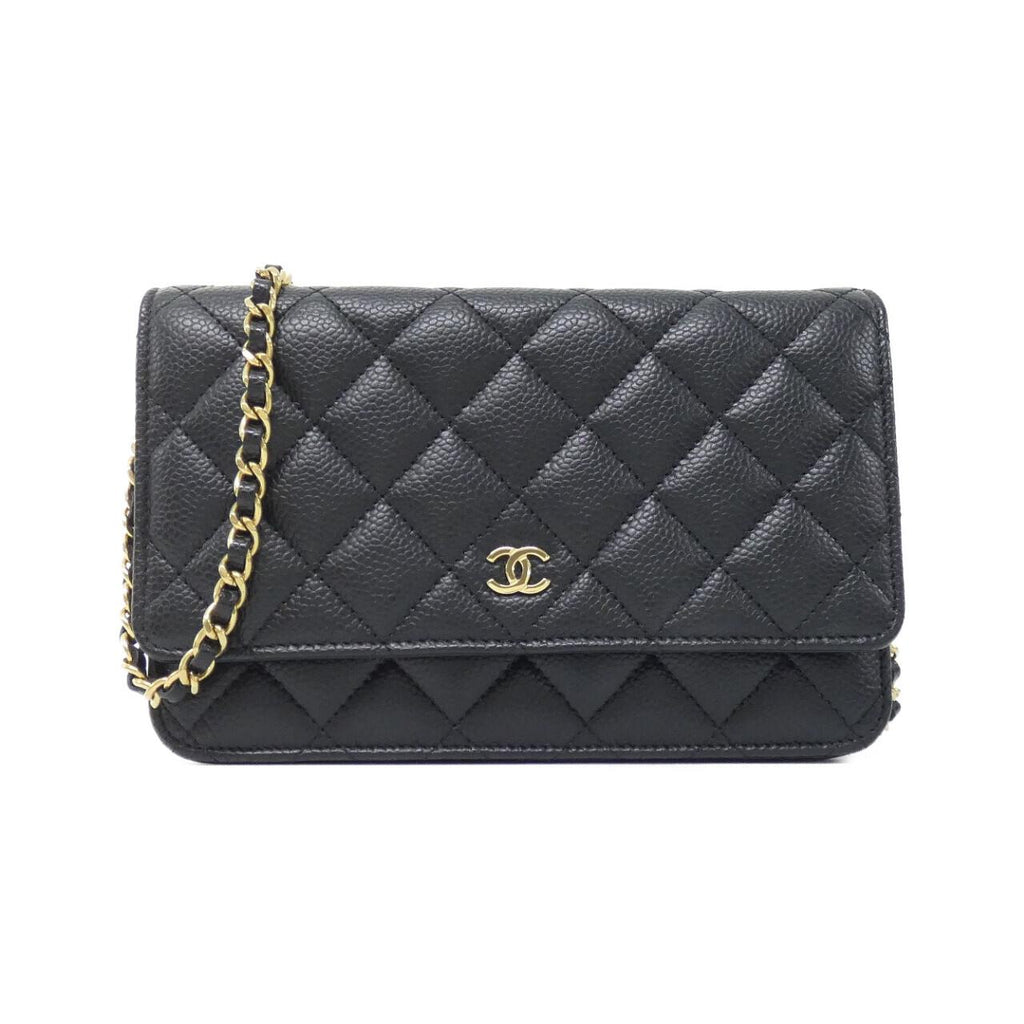 Chanel Timeless Classic Caviar Skin Chain Wallet