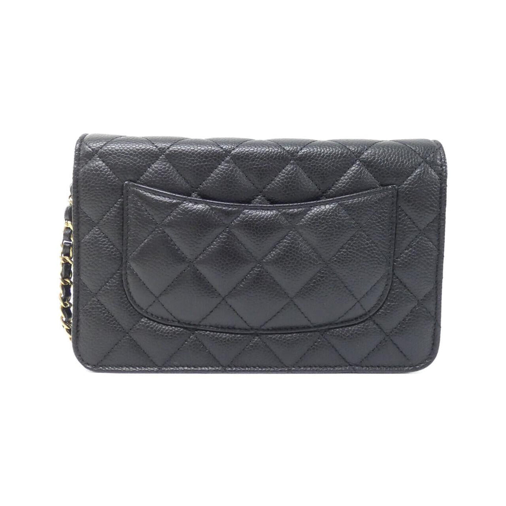 Chanel Timeless Classic Caviar Skin Chain Wallet